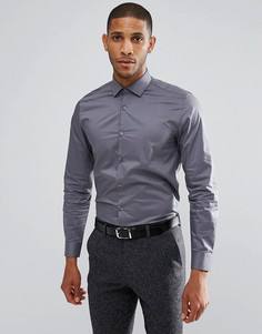 Облегающая эластичная рубашка Moss London - Серый
