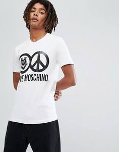 Футболка с пацификом и логотипом Love Moschino - Белый