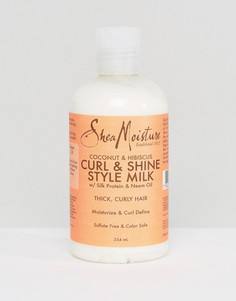 Молочко для укладки волос с экстрактами кокоса и гибискуса Shea Moisture Curl & Shine - Бесцветный