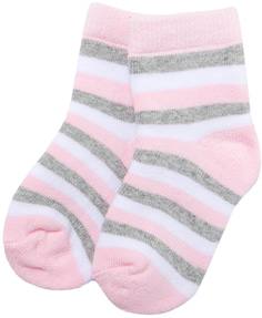 Носки махровые для девочки Barkito, розовые с рисунком в полоску
