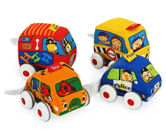 Игрушка Ks Kids Машинки мягкие с инерционным механизмом 4шт KA459