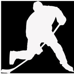 Наклейка на авто Sport-Sticker Хоккей №01 White