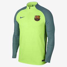 Мужская футболка для футбольного тренинга с длинным рукавом и молнией 1/4 FC Barcelona Strike Nike
