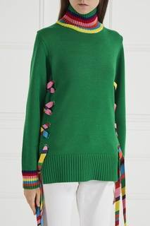 Шерстяной свитер с яркими лентами Mira Mikati