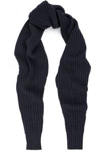 Шерстяной шарф фактурной вязки Giorgio Armani