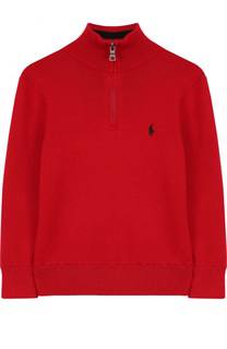 Хлопковый свитер с логотипом бренда Polo Ralph Lauren
