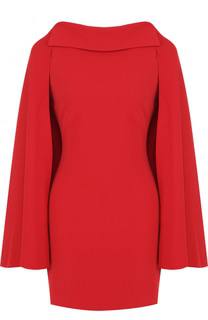 Приталенное мини-платье с кейпом Alice + Olivia
