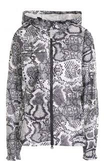 Приталенная куртка с принтом и капюшоном Adidas by Stella McCartney