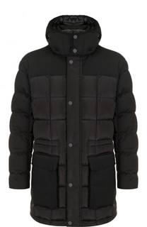 Стеганый пуховик на молнии с капюшоном Z Zegna