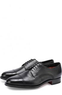 Классические кожаные дерби Santoni