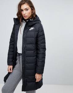 Длинная дутая парка Nike - Черный