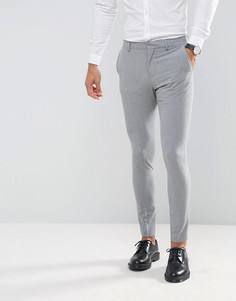 Супероблегающие эластичные брюки Selected Homme Wedding - Серый