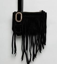 Сумка-кошелек на пояс с бахромой Reclaimed Vintage Inspired - Черный