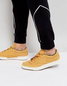 Светло-коричневые кроссовки Reebok Club C 85 WP BS5205 - Рыжий