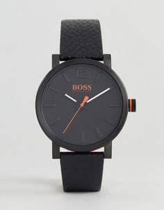 Черные часы с кожаным ремешком BOSS Orange By Hugo Boss 1550038 Bilbao - Черный