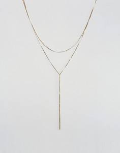 Длинное двухъярусное ожерелье Nylon - Золотой