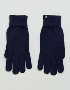 Темно-синие перчатки из мериносовой шерсти PS by Paul Smith - Темно-синий