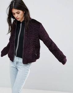 Куртка с добавлением шерсти Missguided - Фиолетовый