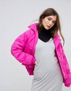 Укороченная стеганая куртка Free People - Розовый