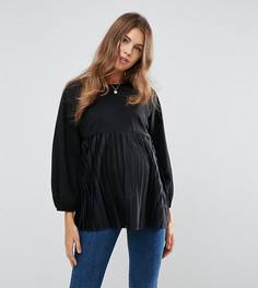 Топ с плиссированной вставкой ASOS Maternity - Розовый