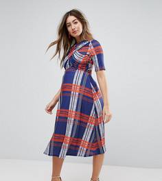 Приталенное платье в клетку ASOS Maternity - Мульти