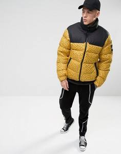 Пуховик в 2 тонах с принтом The North Face 1992 Nuptse - Желтый