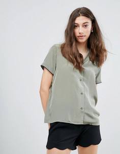 Рубашка с короткими рукавами Pieces Mallia - Зеленый
