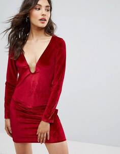 Бархатное платье Oeuvre - Красный
