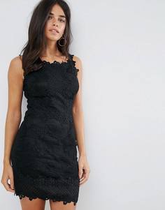 Черное кружевное платье мини Ax Paris - Черный