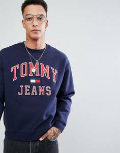 Темно-синий свитшот с логотипом в стиле 90-х Tommy Jeans Capsule - Темно-синий