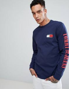 Темно-синий лонгслив в стиле 90-х из капсульной коллекции Tommy Jeans - Темно-синий