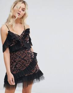 Платье мини с оборками Stevie May - Мульти