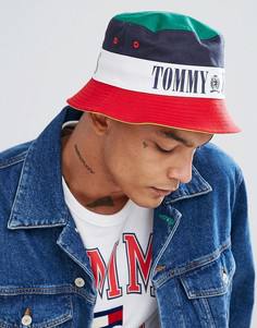 Панама с логотипом в стиле 90-х (красный/белый/синий) Tommy Jeans Capsule - Мульти