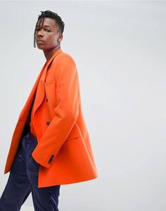 Оранжевый двубортный оверсайз-блейзер ASOS - Оранжевый