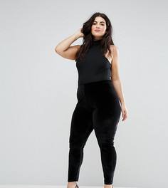 Бархатные леггинсы ASOS Curve - Черный