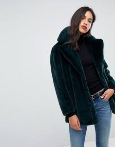 Свободная искусственная шуба Vero Moda - Зеленый