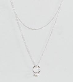 Серебряное ожерелье с кольцами ASOS - Серебряный