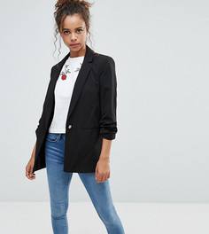 Блейзер со сборками Miss Selfridge Petite - Черный