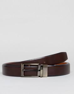 Подарочный набор из двусторонних кожаных ремней Ted Baker Hoffman - Коричневый