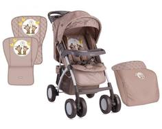 Коляска прогулочная Lorelli «Rio» с накидкой на ножки Beige Daisy Bears