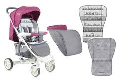 Прогулочная коляска Lorelli «S-300» с накидкой на ножки Rose&Grey Cities