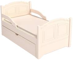 Кроватка Дом бука «Флоренция» с бортиками с каждой стороны, матрасом и ящиком, слоновая кость