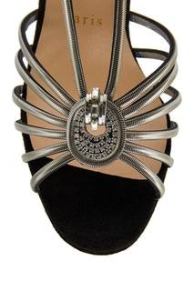 Серебристые босоножки Jeanarlow 100 Christian Louboutin