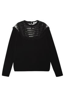 Шерстяной джемпер с вышитым кружевом Valentino