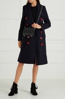 Синее шерстяное пальто Burberry