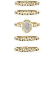 Набор из пяти колец reya - Kendra Scott