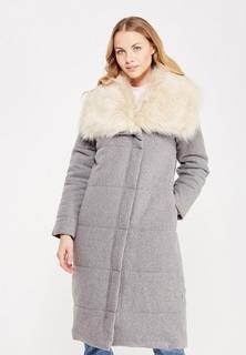 Куртка утепленная LOST INK FUR COLLAR LONGLINE WOOL PADDED COAT