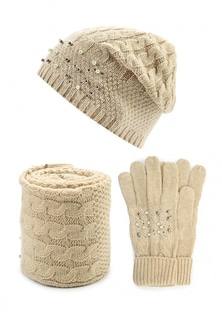 Комплект шапка, шарф и перчатки Vitacci