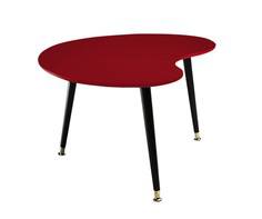Журнальный столик почка (woodi) красный 89.0x42.0x68.0 см.