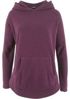 Флисовый пуловер-пончо (цвет бузины) Bonprix